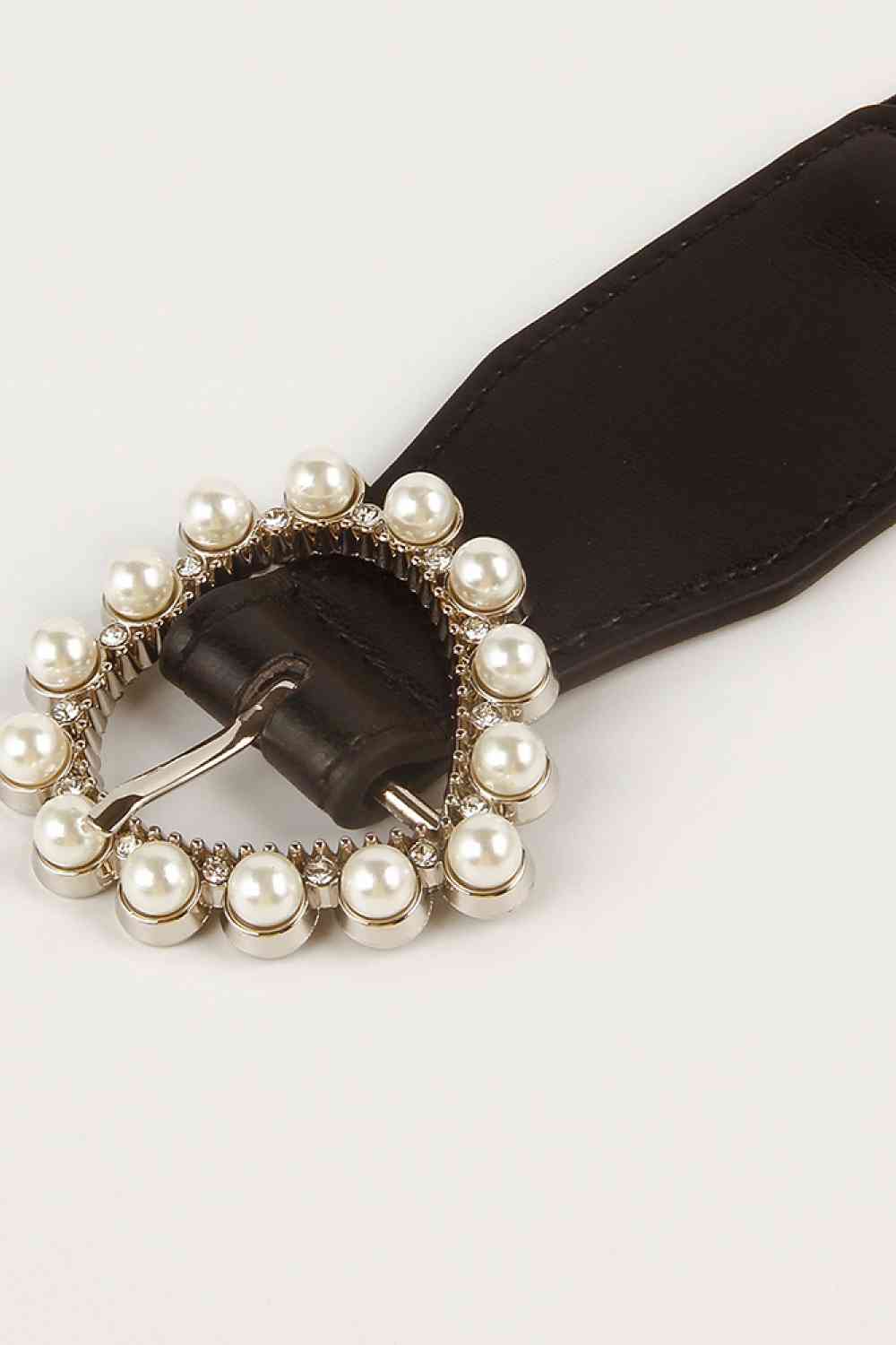 Pearl Buckle Elastic Belt