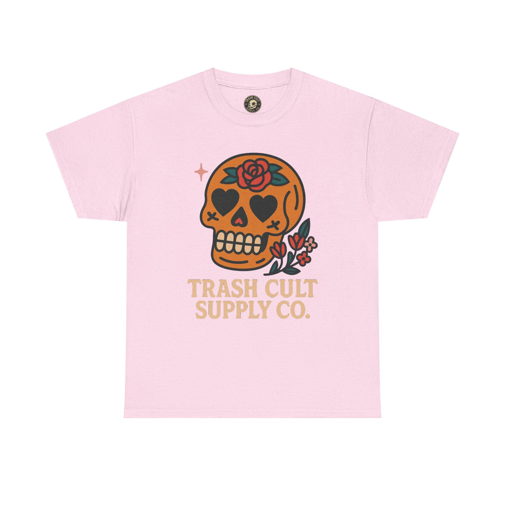 Sugar Skull T-Shirt – Trash Cult Supply Co. – Gildan 5000 Heavy Cotton Tee
