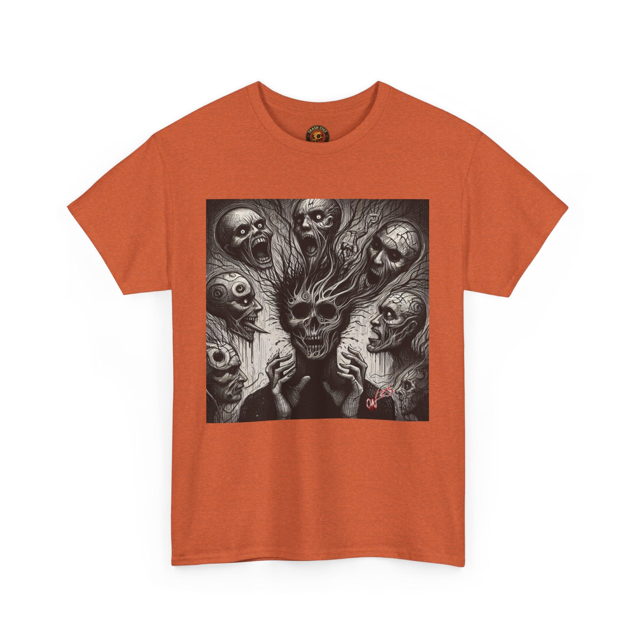 Xian Allen x Trash Cult Shirt – “Voices in the Void” | Horror Skull Scream T-Shirt