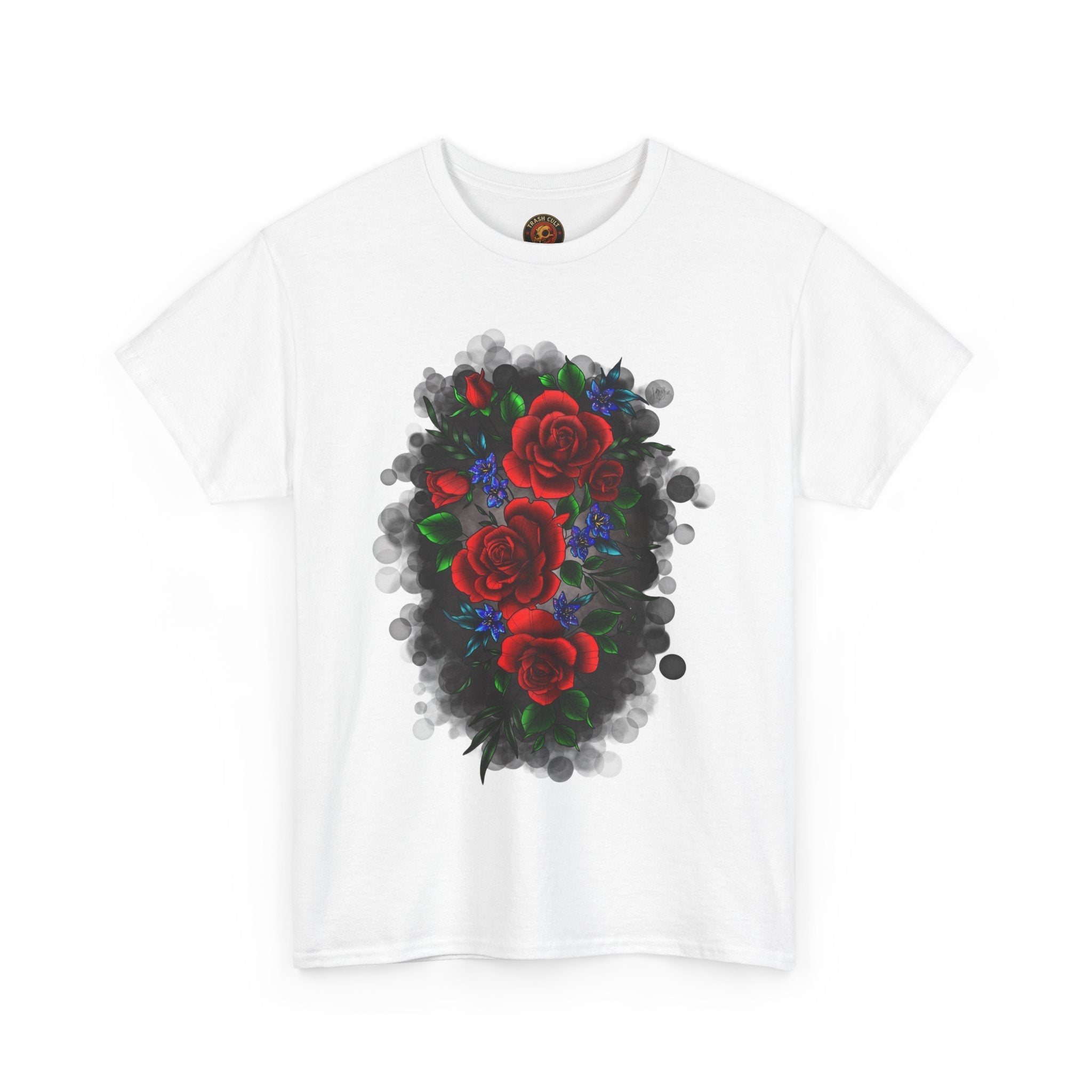 Floral Smoke Tattoo T-Shirt – Lara Davenport x Trash Cult Supply Co. Collab (Gildan 5000)