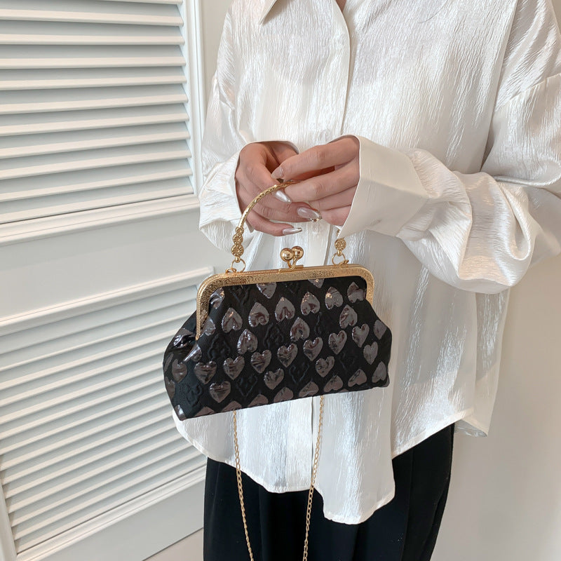 Women's Small Square Crossbody Bag - Love Hand-held Shoulder Bag