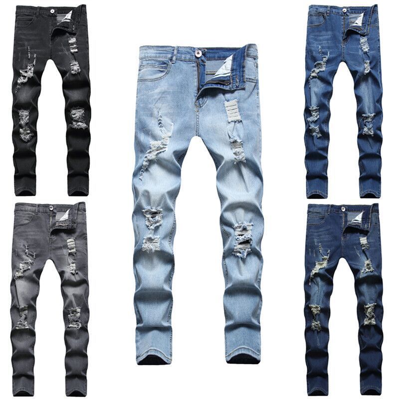 Men's Ripped Slim-fit Fashion Pants
