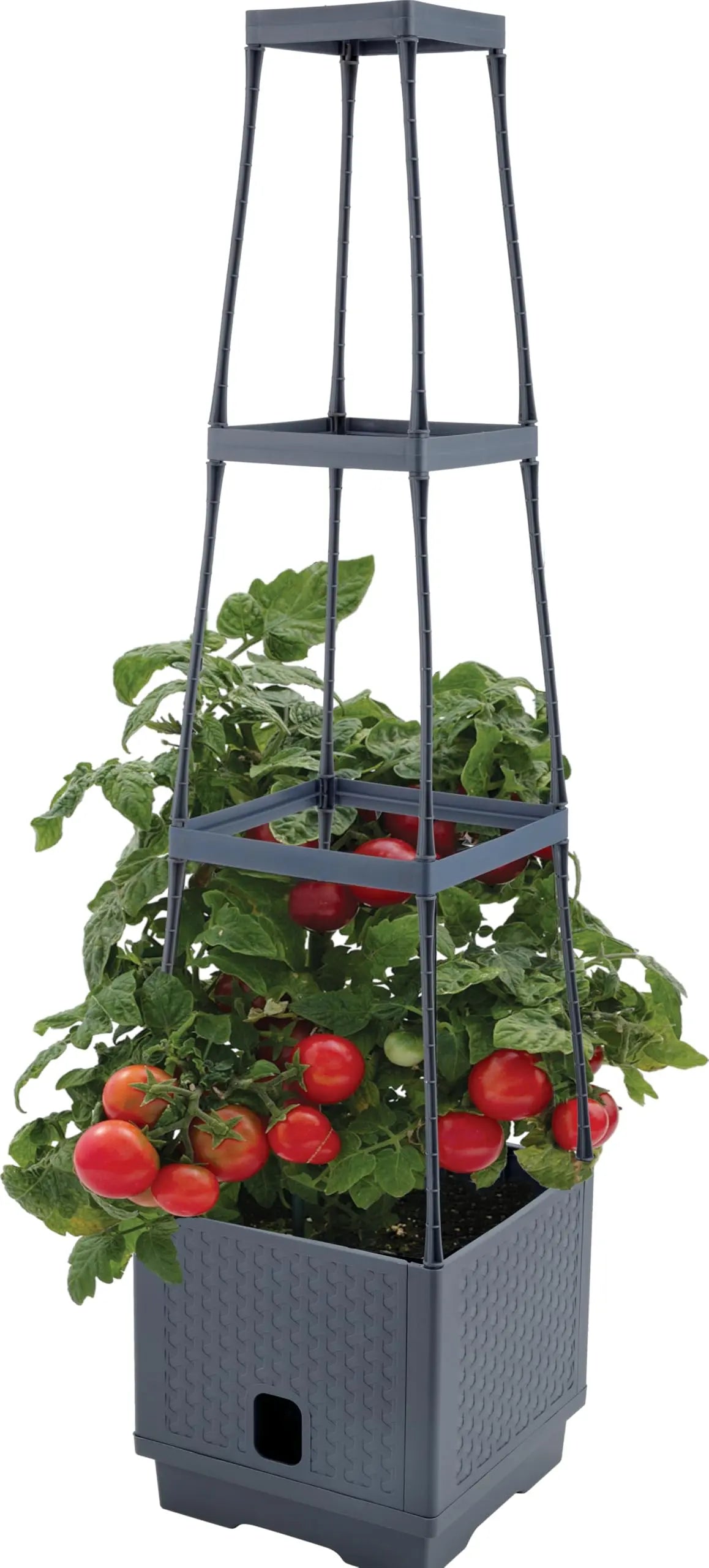 Planter with Trellis – Vertical Garden Tower for Patio or Balcony – Raised Bed Vegetable Container for Tomatoes, Peppers, Herbs & More – Space-Saving Outdoor Garden Kit