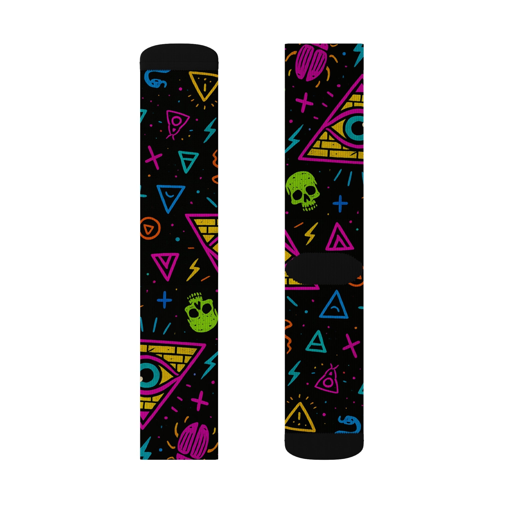 Neon Illuminati Chaos – All-Over Print Socks | Limited Edition Illuminasty Drop
