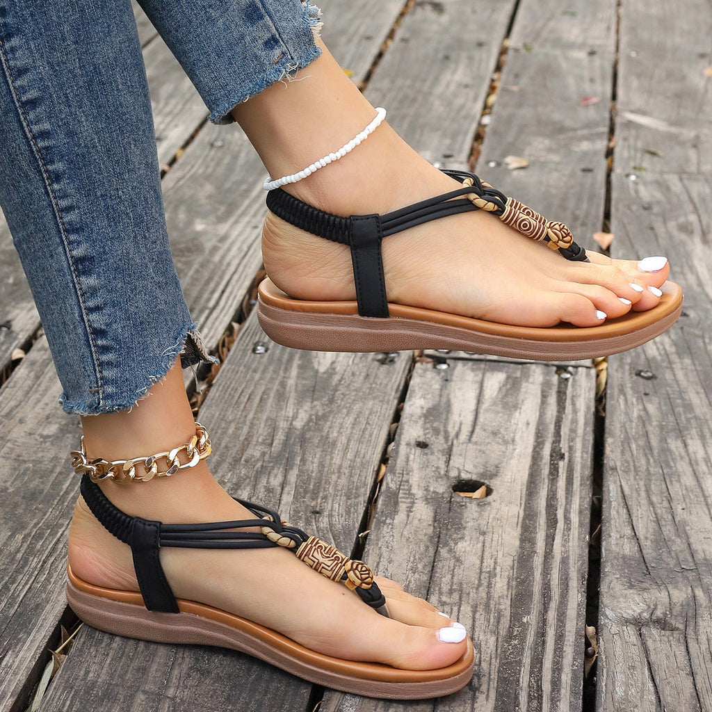 New Women's Flats Sandals Summer Roman