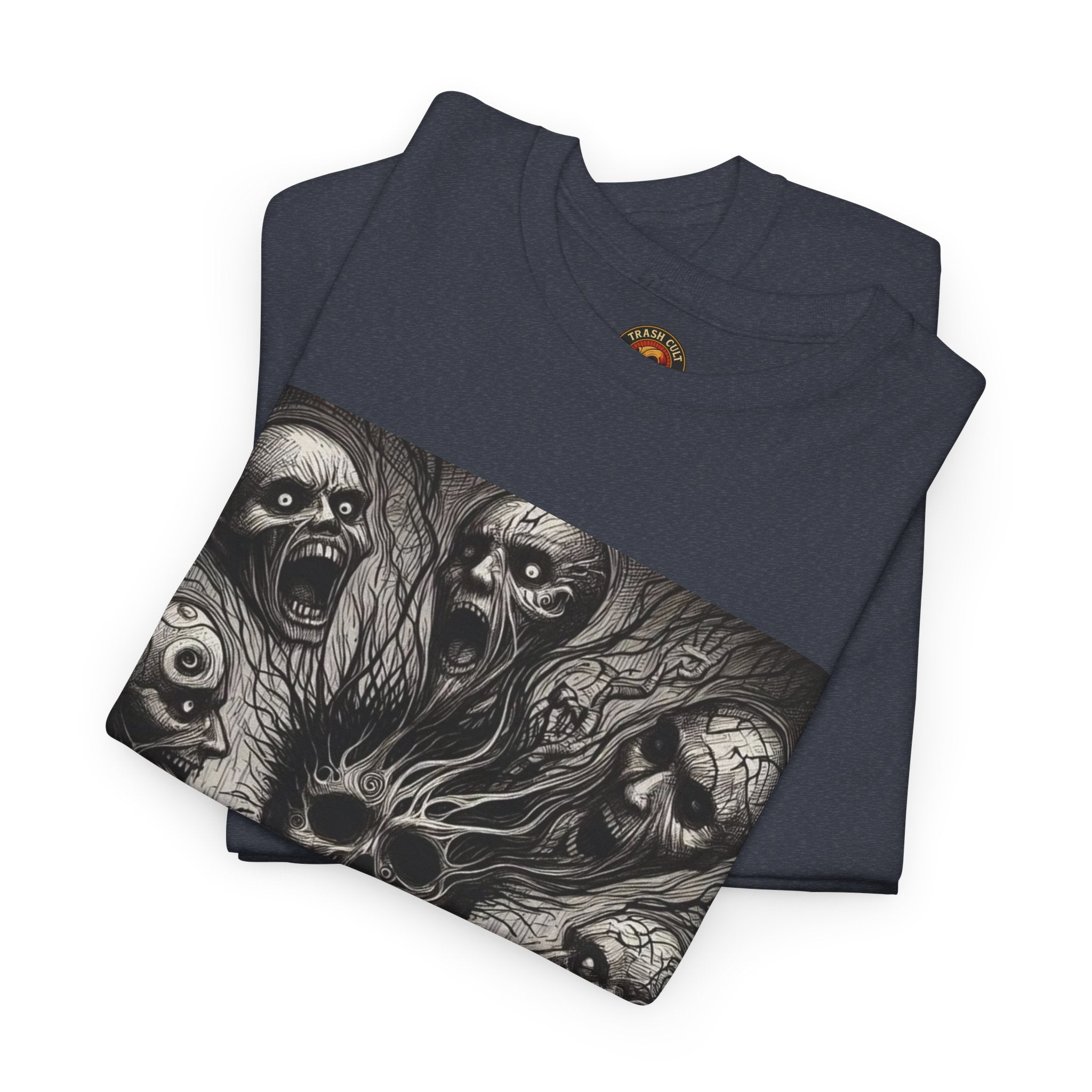 Xian Allen x Trash Cult Shirt – “Voices in the Void” | Horror Skull Scream T-Shirt
