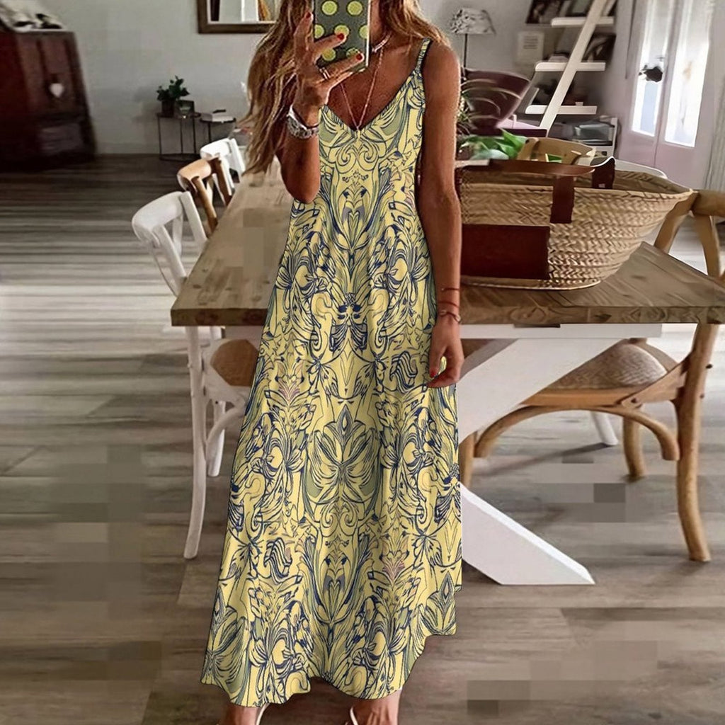 Munsieur Women's Flowy Bohemian Slip Dress