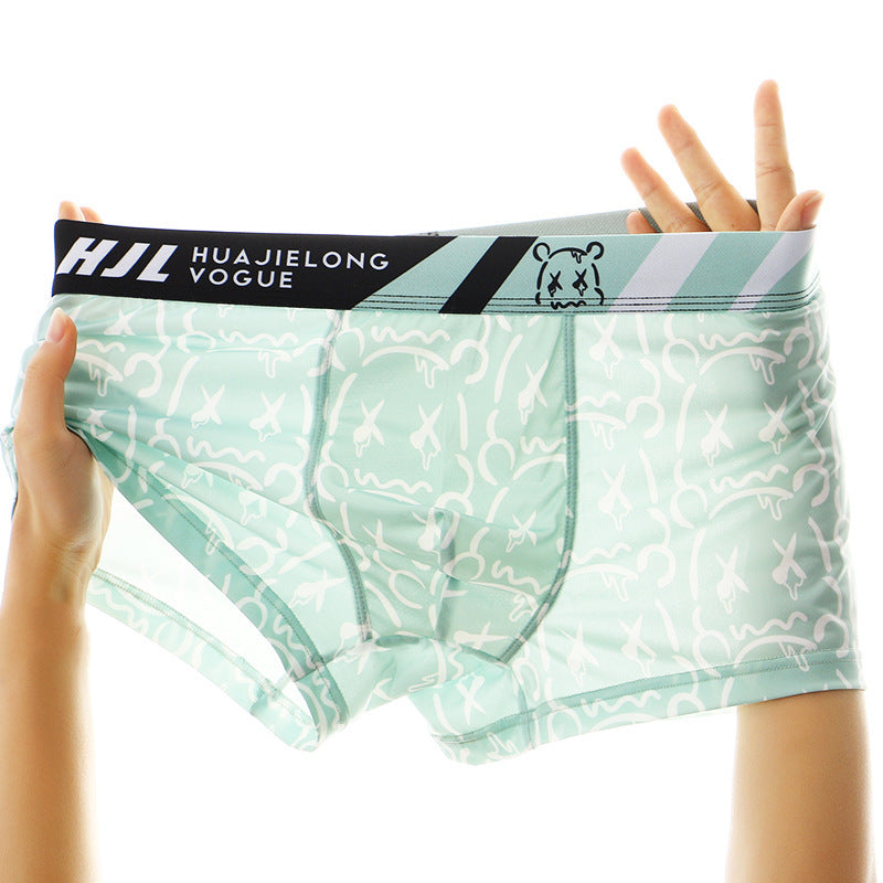 Men's Multi-color Printing Slim Fit Breathable Boxers