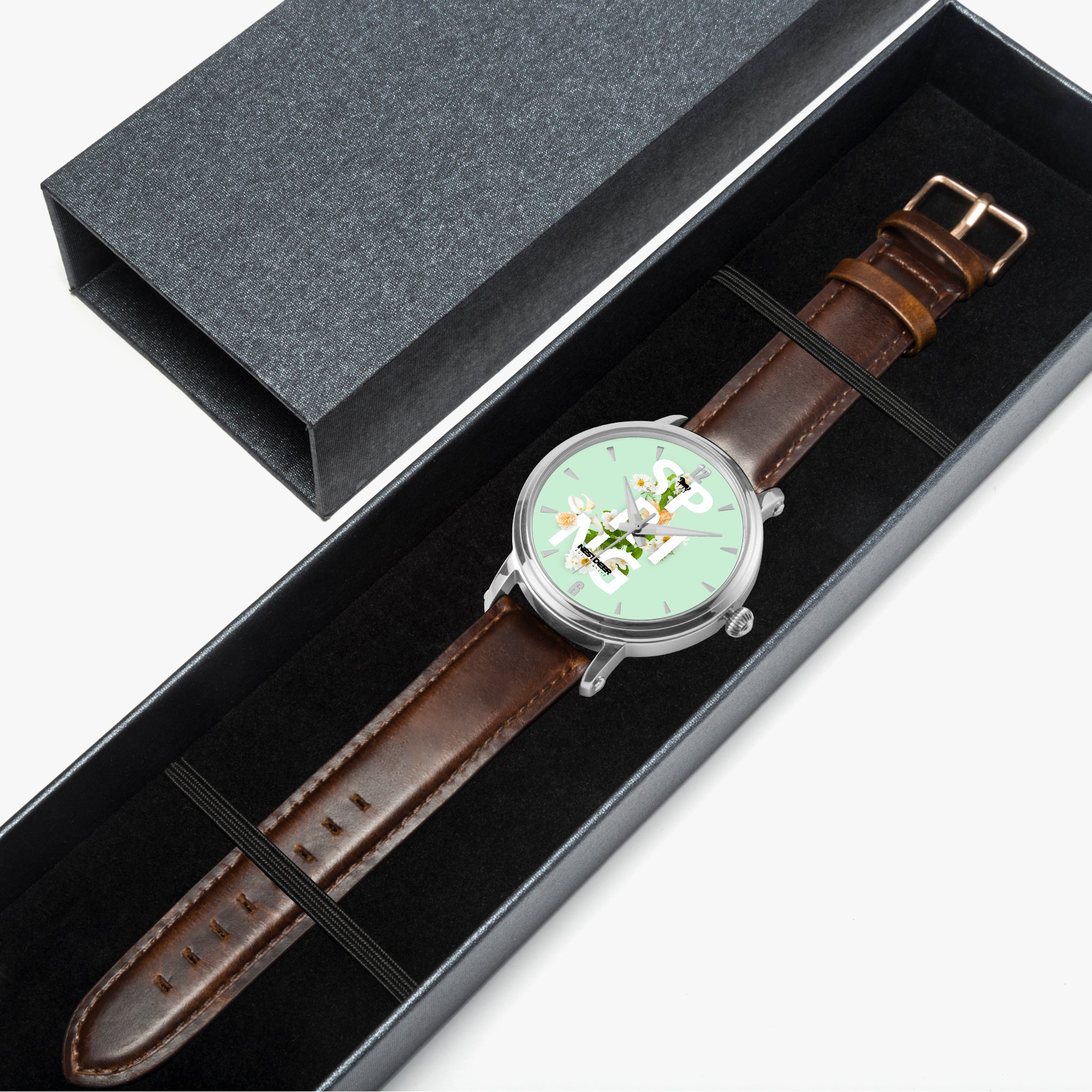 159. 46mm NESTDEER SPRING Unisex Automatic Watch (Silver)