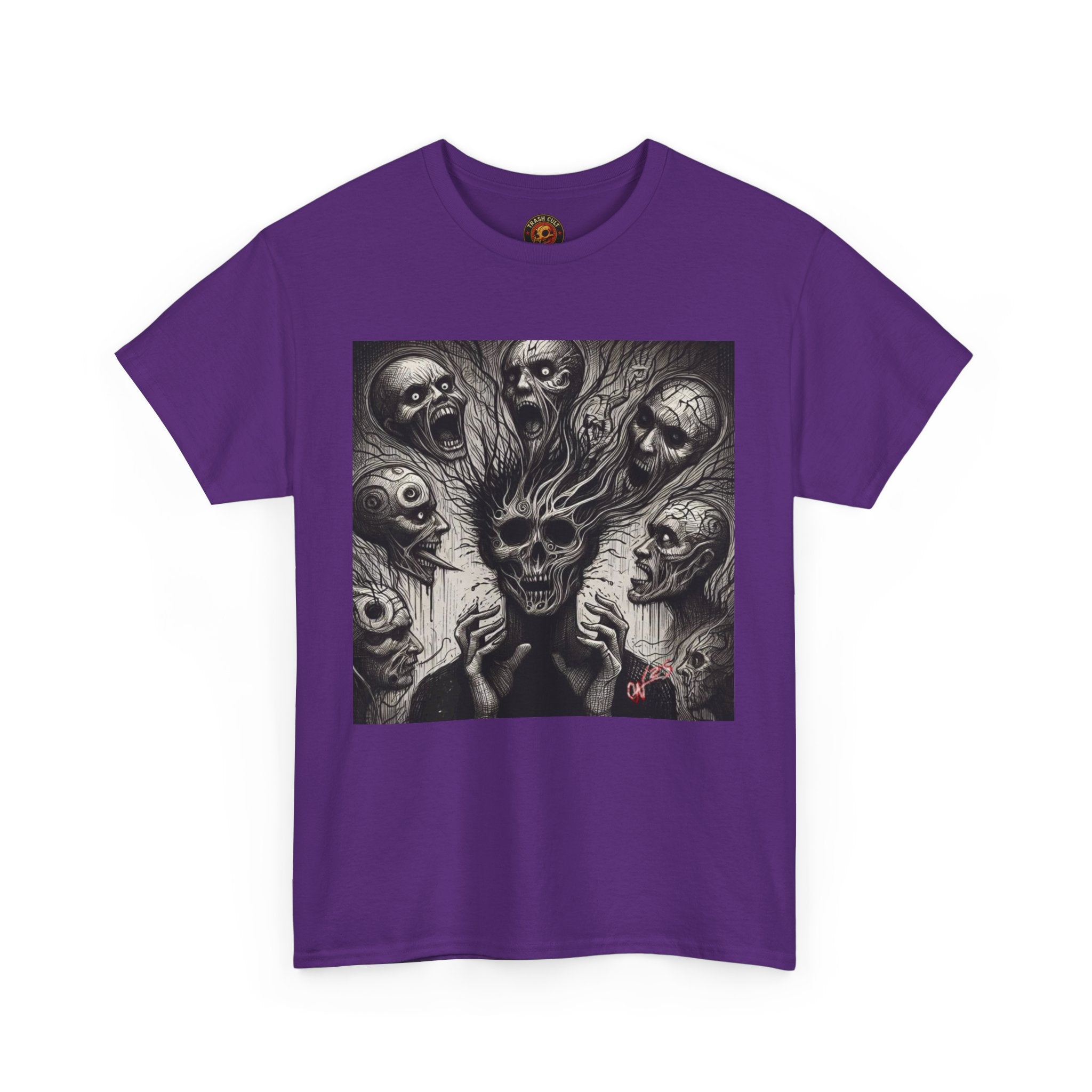 Xian Allen x Trash Cult Shirt – “Voices in the Void” | Horror Skull Scream T-Shirt