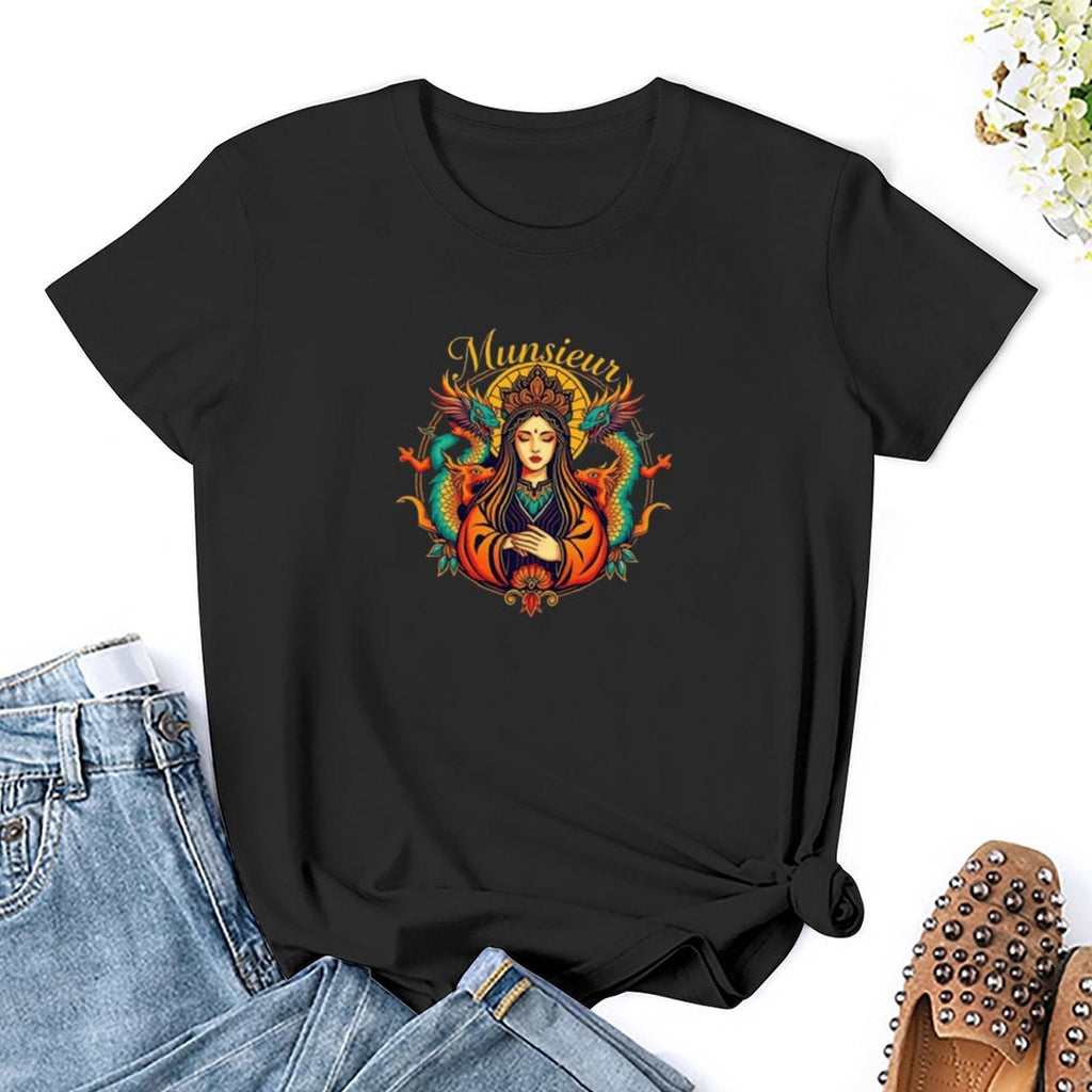 MUNSIEUR Premium Fit Timeless Luxury T-Shirt for Women
