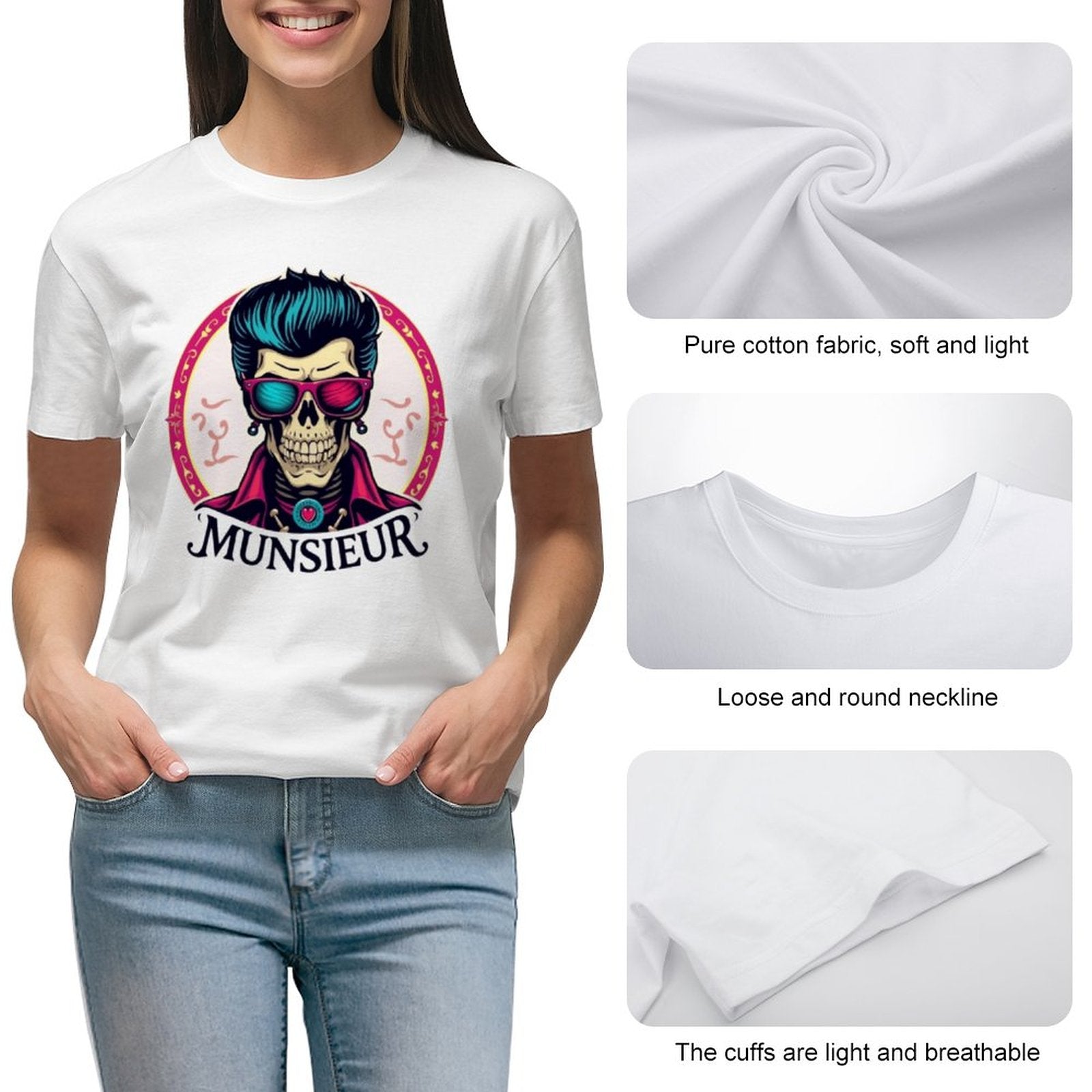 Munsieur T-Shirt for Women: Soft, Stylish, and Made to Last for Her