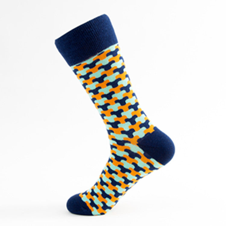 Men's Casual Mid-calf Casual Cotton Socks