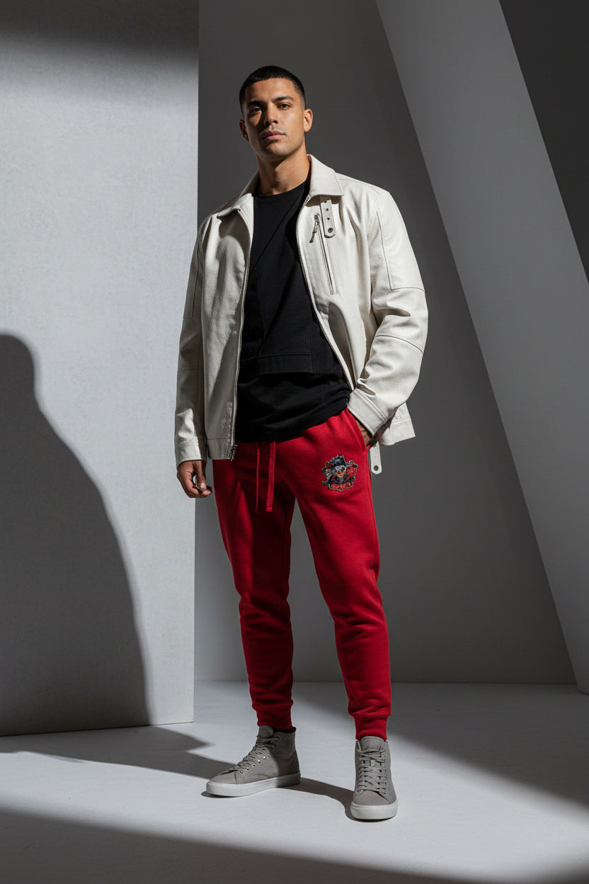 Men's Halloween Print Premium Joggers (Embroidered)