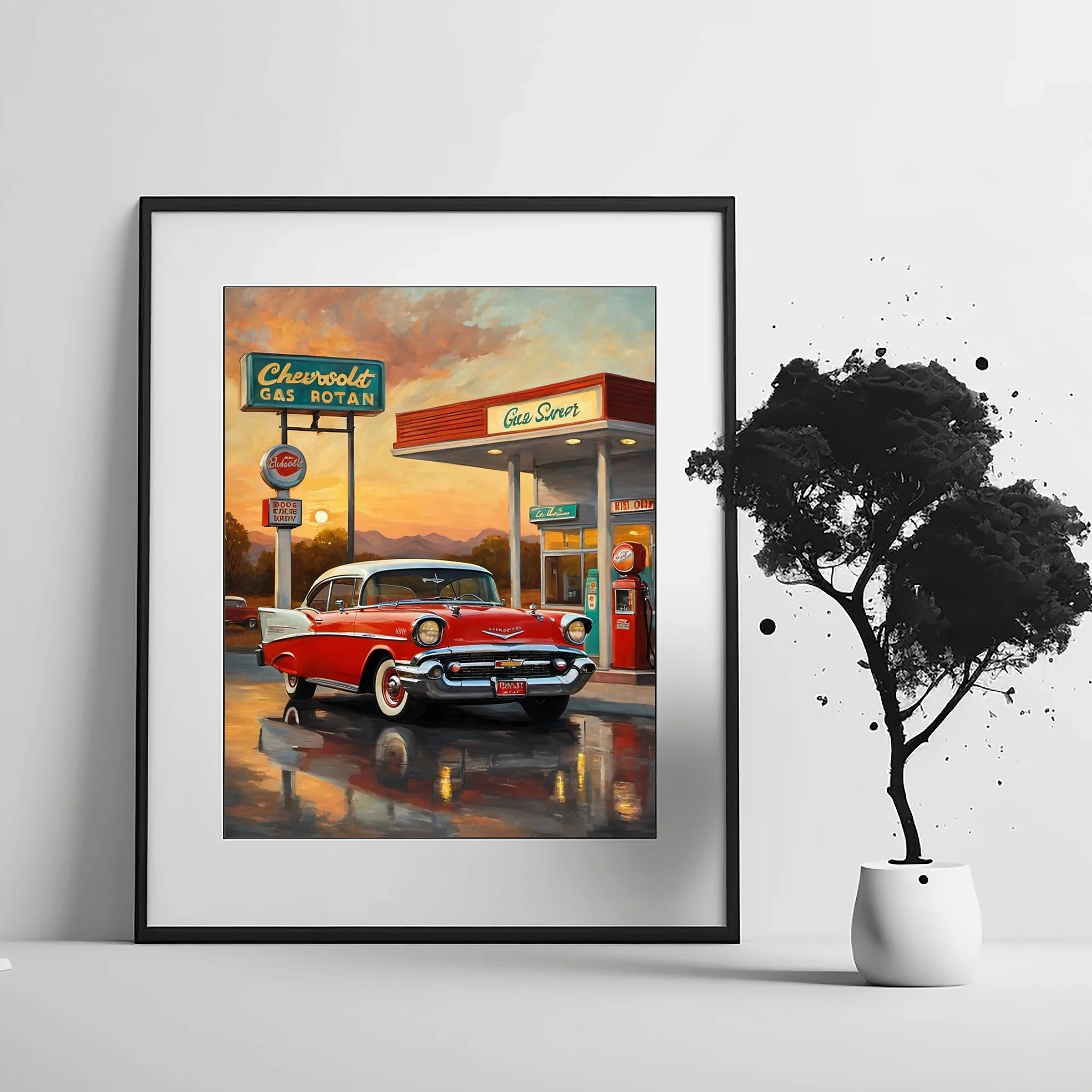 1957 Tri-Five Icon Collection - Vintage Station Edition | Poster Canvas