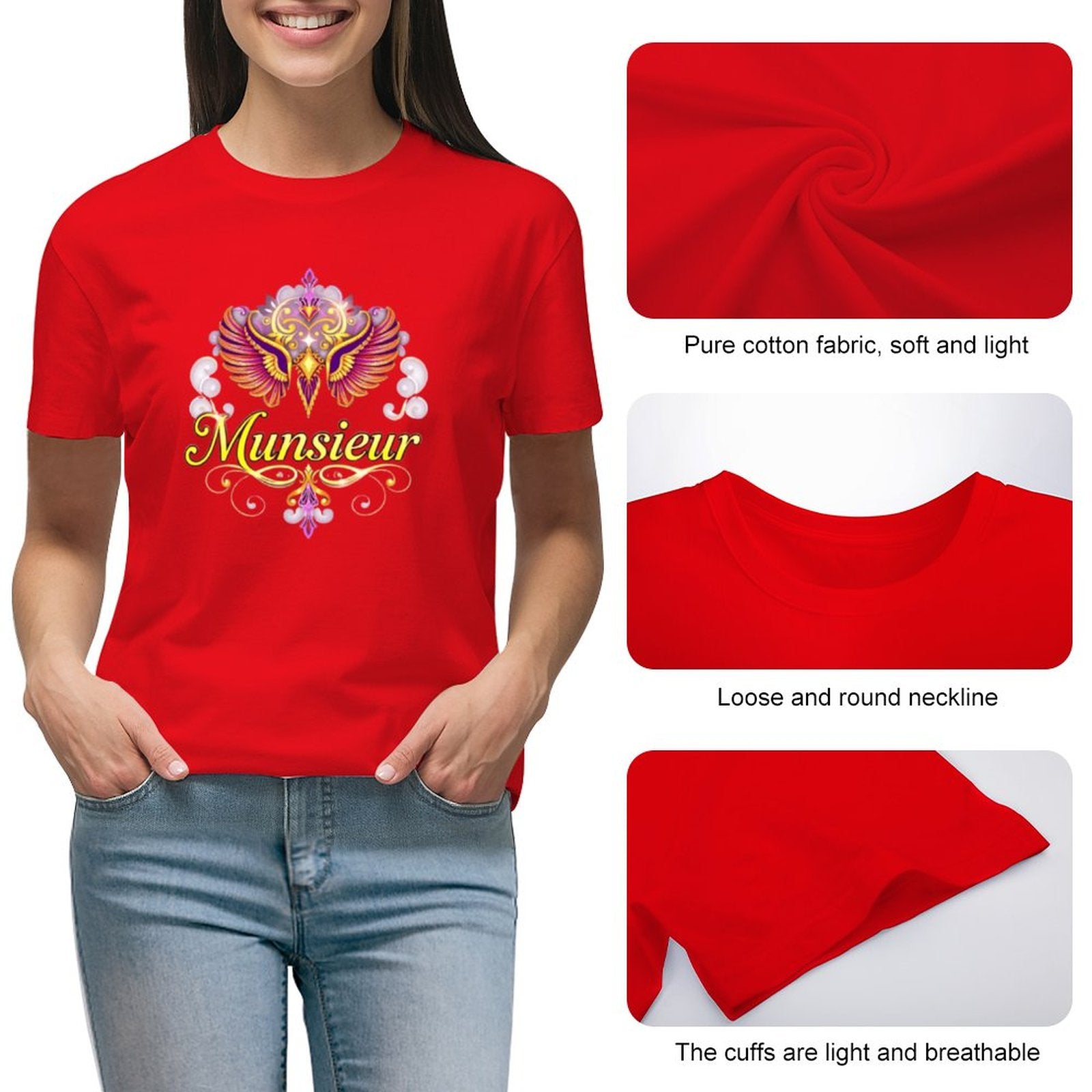 Munsieur T-Shirt for Women: Chic, Comfortable, and Timeless for Her
