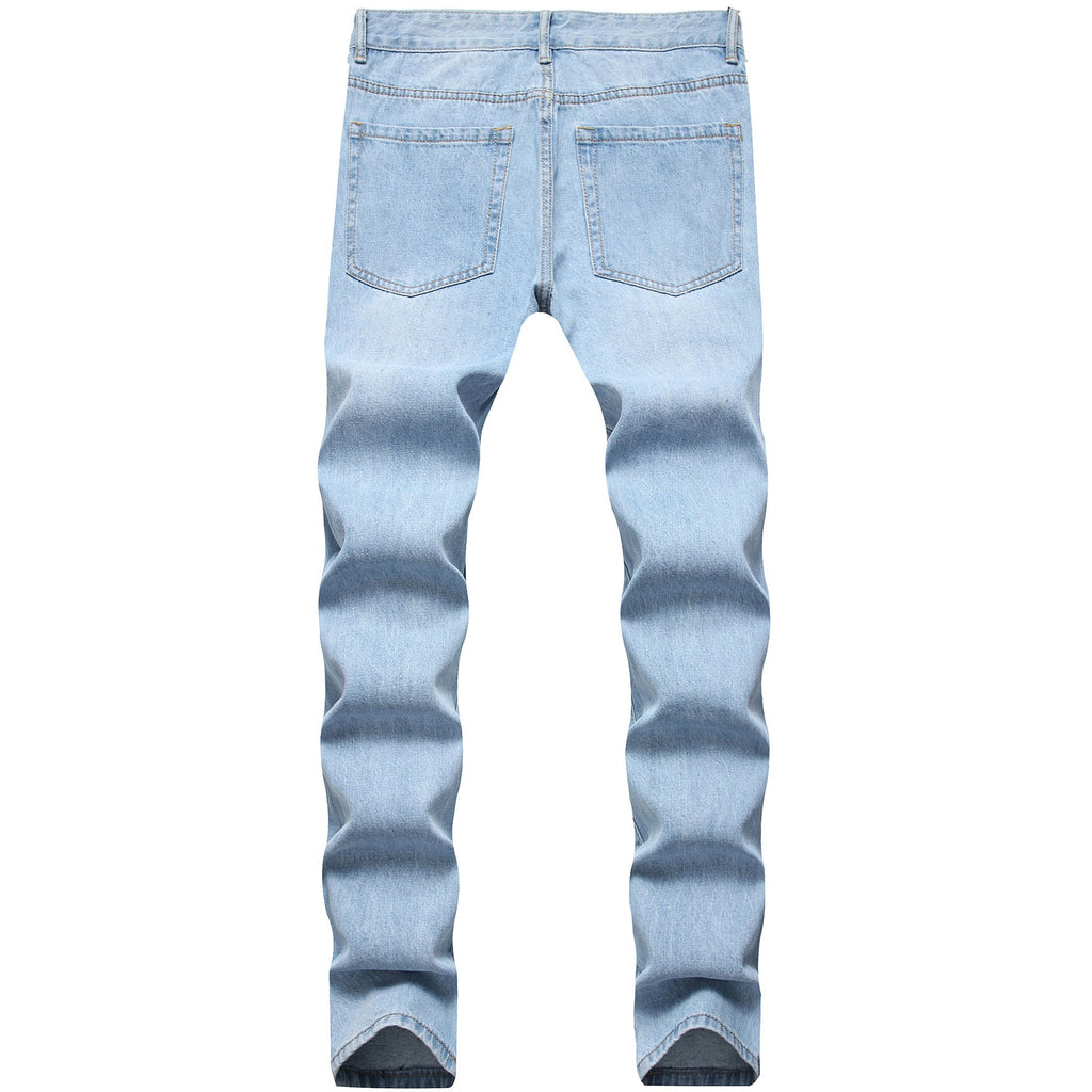 Men's Light Blue Ripped Pants