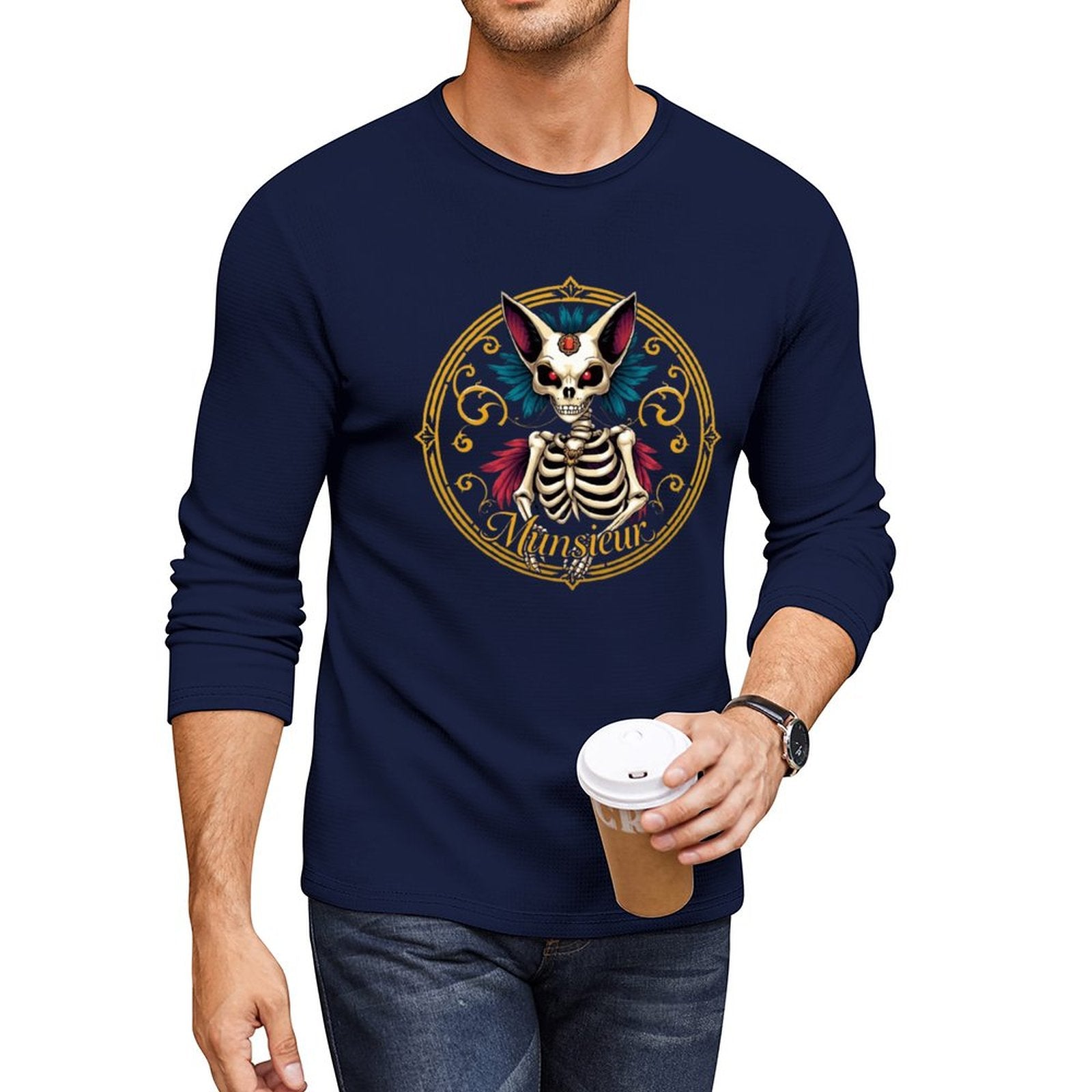 Munsieur Long Sleeve Tee for Men: Effortless Style, Premium Comfort