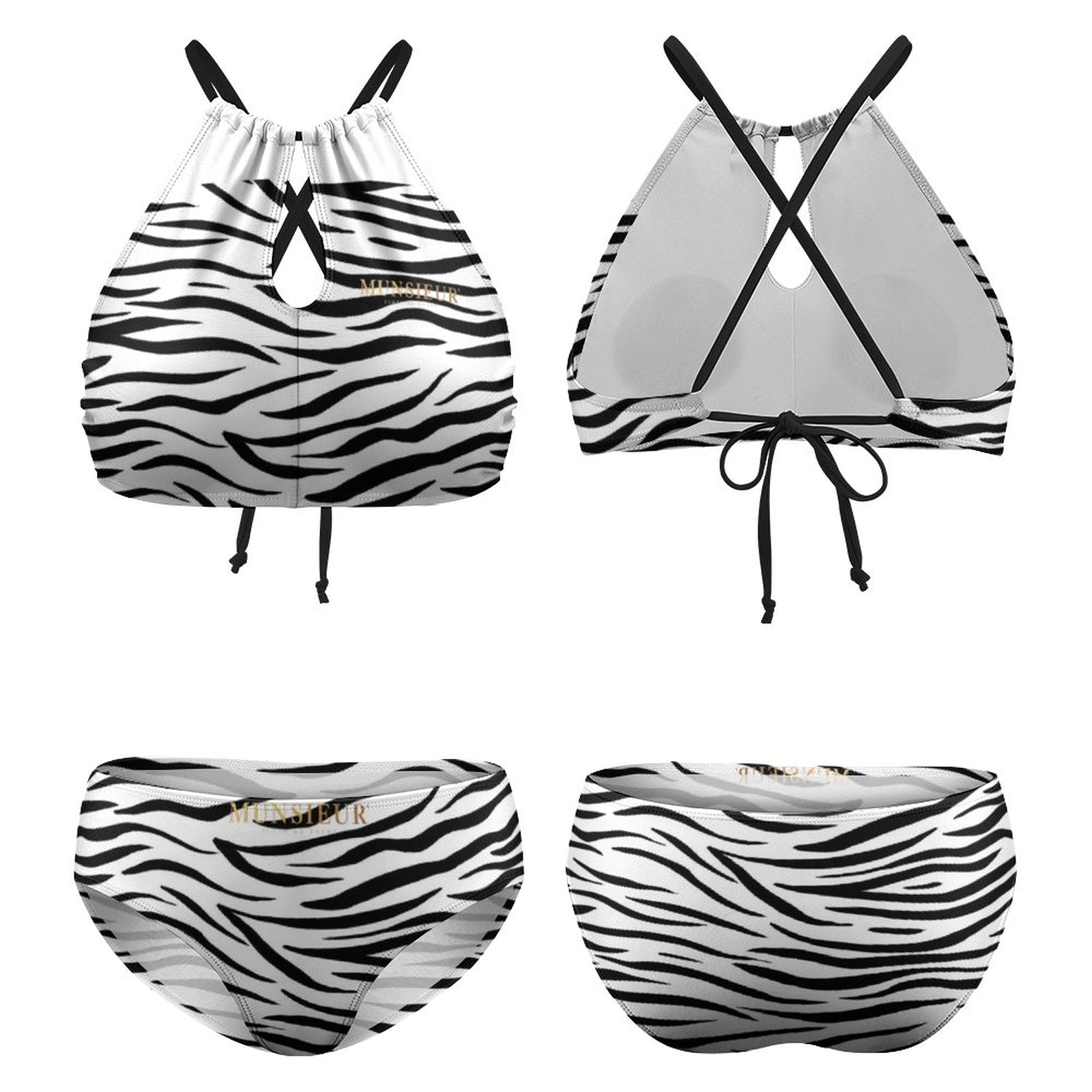 Munsieur Boudoir Zebra Print Swimwear – Drape Yourself in Desire!
