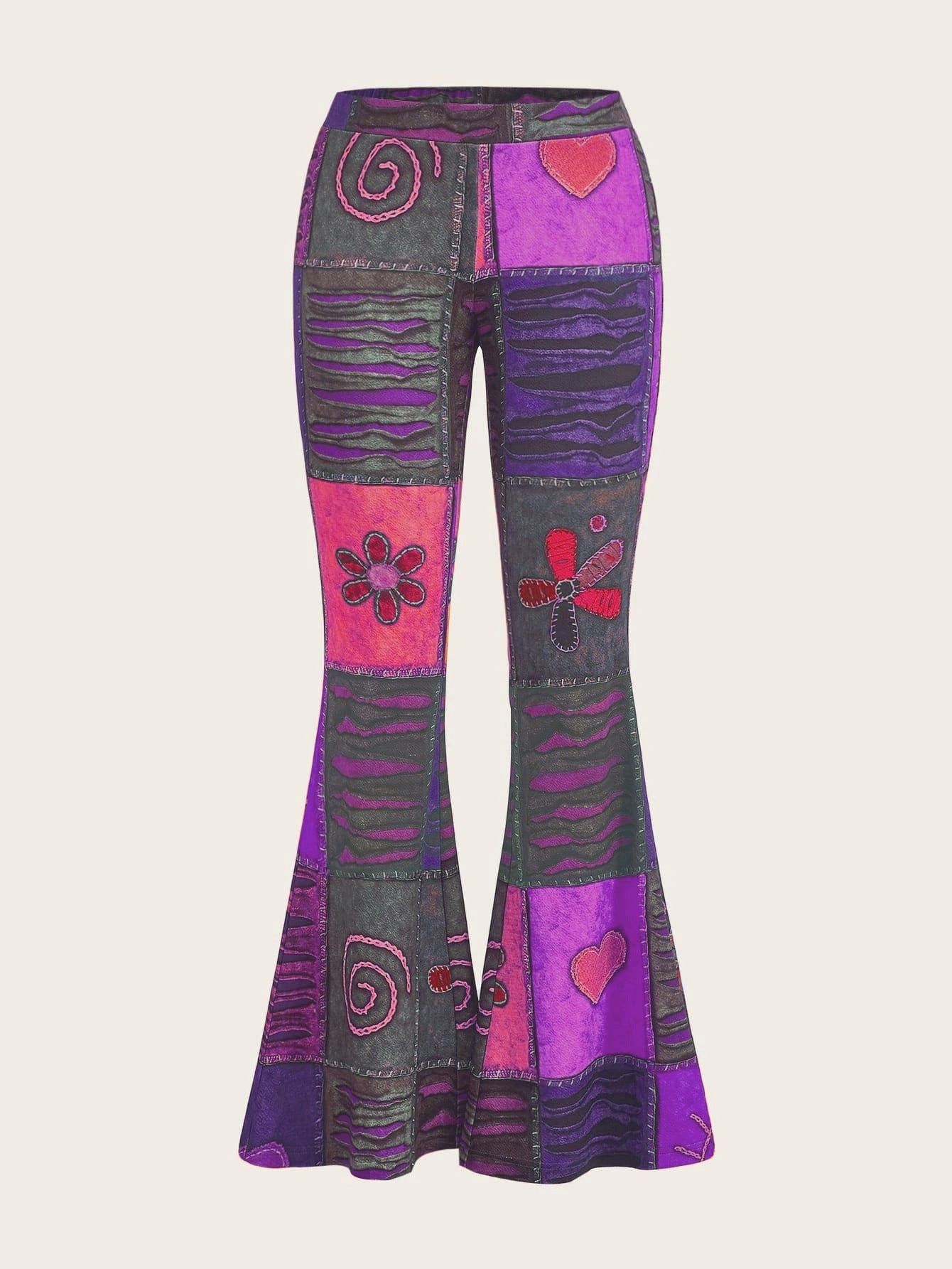 Pattern Abstract Style Personality Trend Tight Jeans