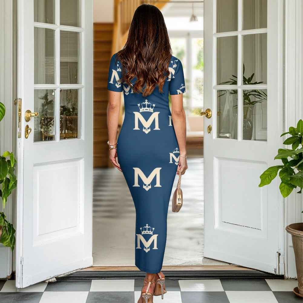 MUNSIEUR Women's Long Sleeve Dress - Luxury Gothic Streetwear