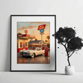 1959 Fins Chrome Cadillac - Vintage Station Edition | Poster Canvas