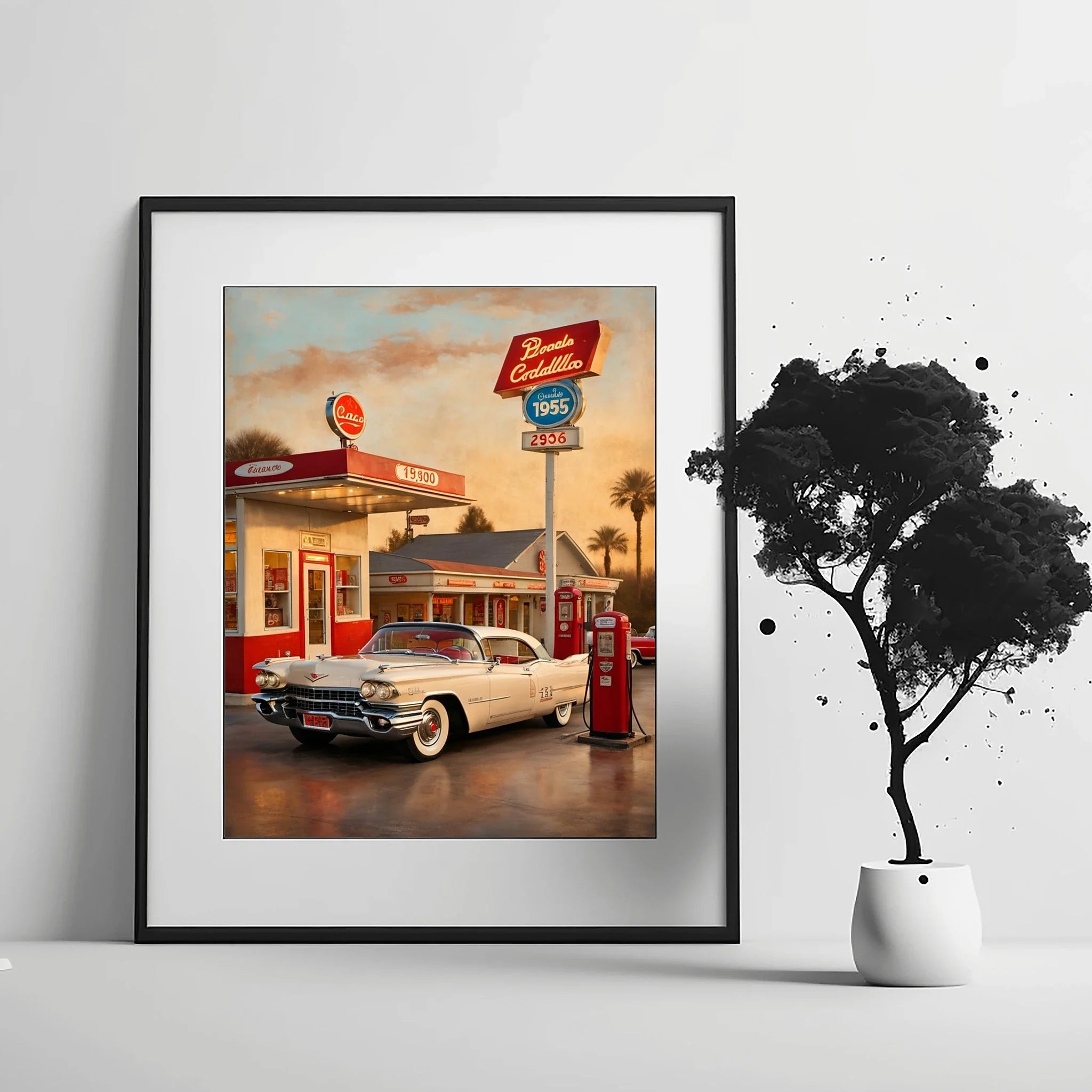 1959 Fins Chrome Cadillac - Vintage Station Edition | Poster Canvas