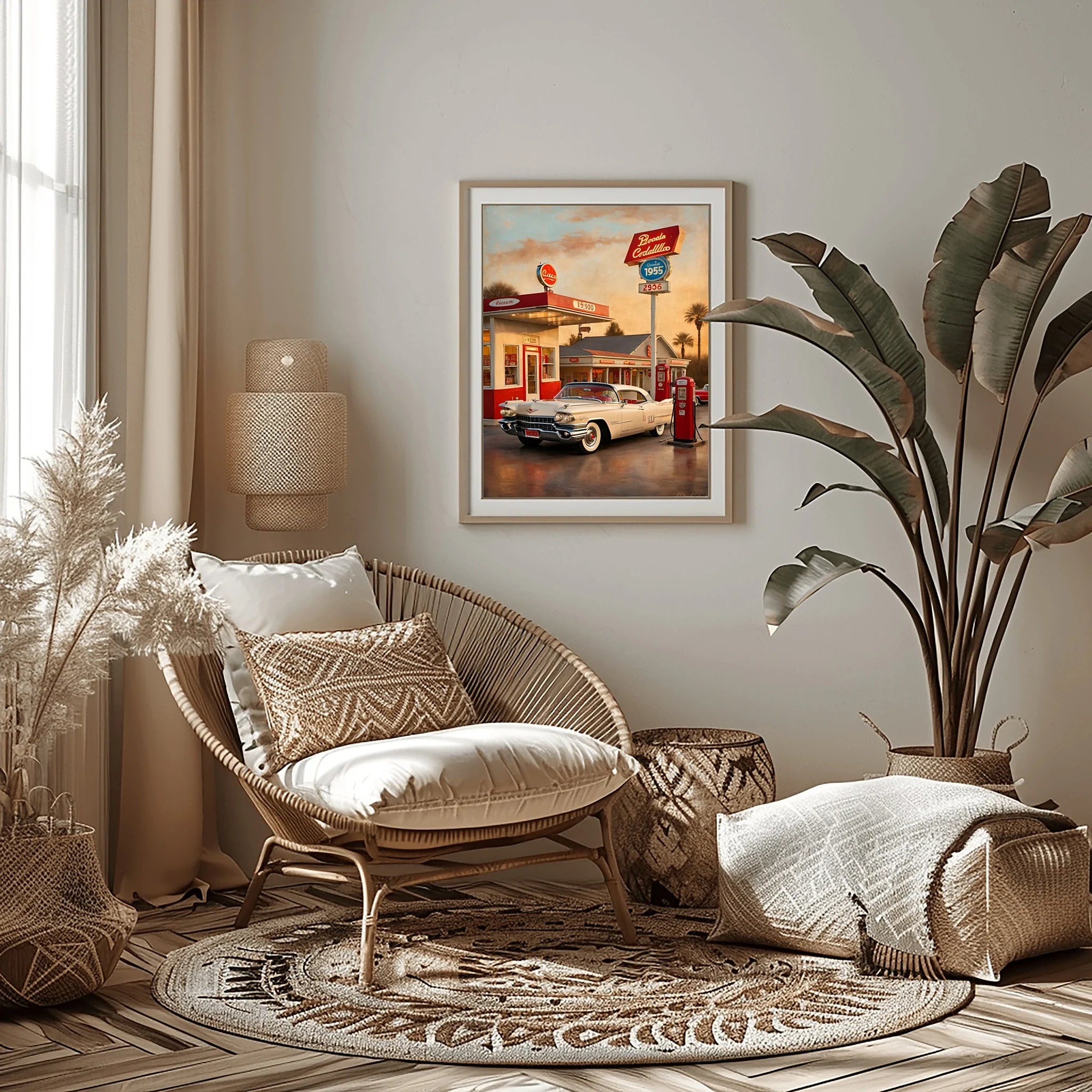 1959 Fins Chrome Cadillac - Vintage Station Edition | Poster Canvas