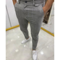 Men's Dotted Stripe Business Casual Banded Pants