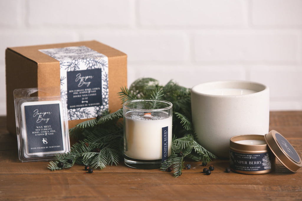 Juniper Berry Cement Candle