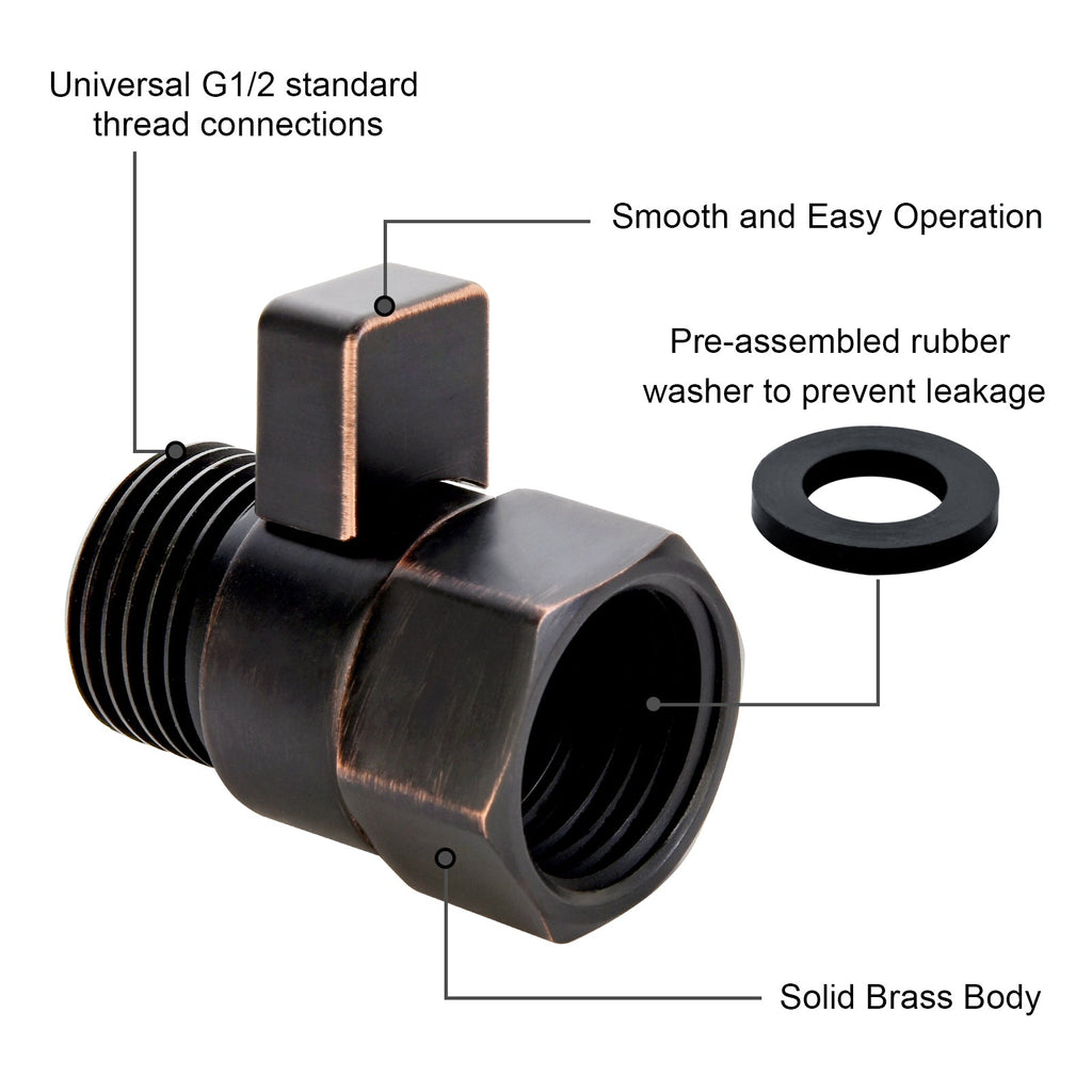 Brass Shower Flow Control Valve with G1/2 Connections