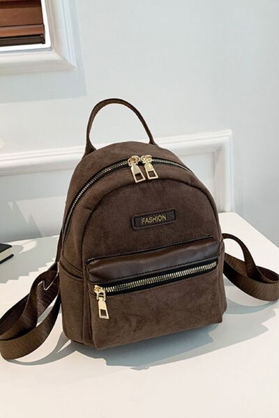 Chic Suede Adjustable Strap Backpack for Everyday Use