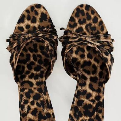 Bow Leopard Kitten Heels