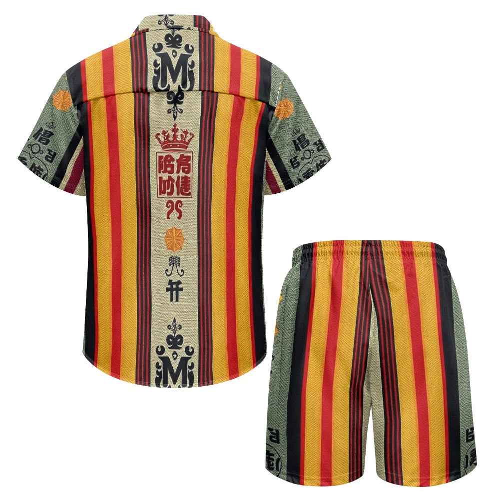 Men's Coordinated Shorts Set - Two Piece Casual Summer Wear