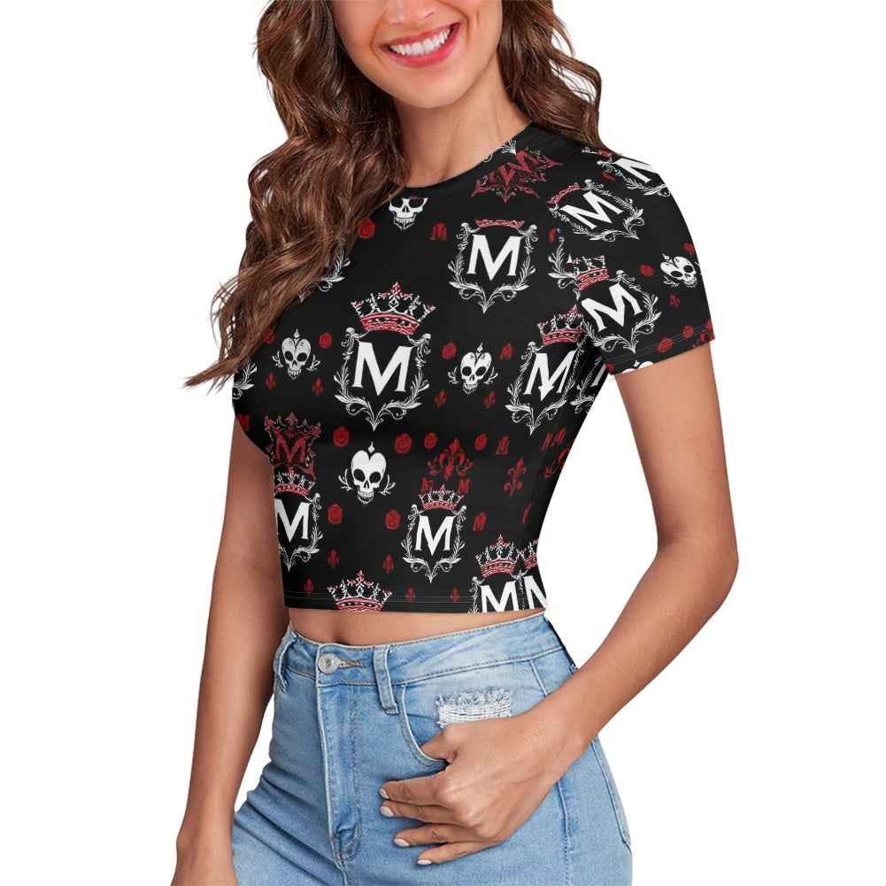 MUNSIEUR Tight cropped navel-baring T-shirt