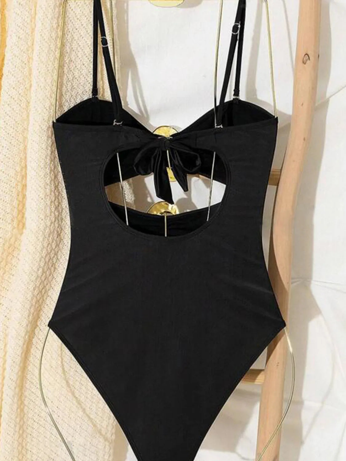 Cutout Neck One-Piece Swimwear