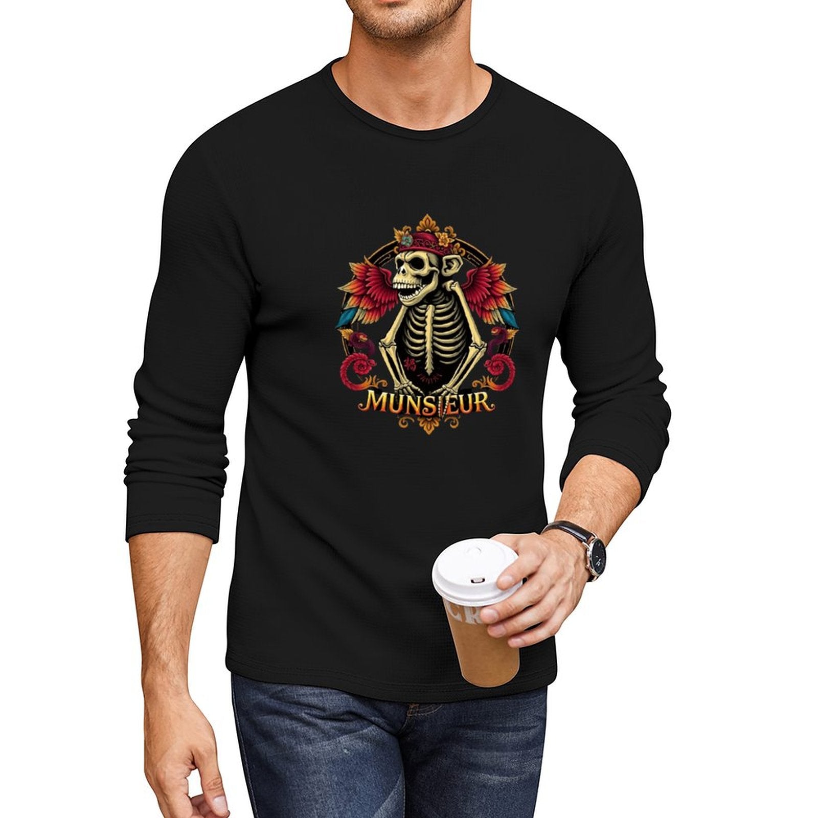 MUNSIEUR Timeless Long Sleeve Tee - Classic Premium for Men
