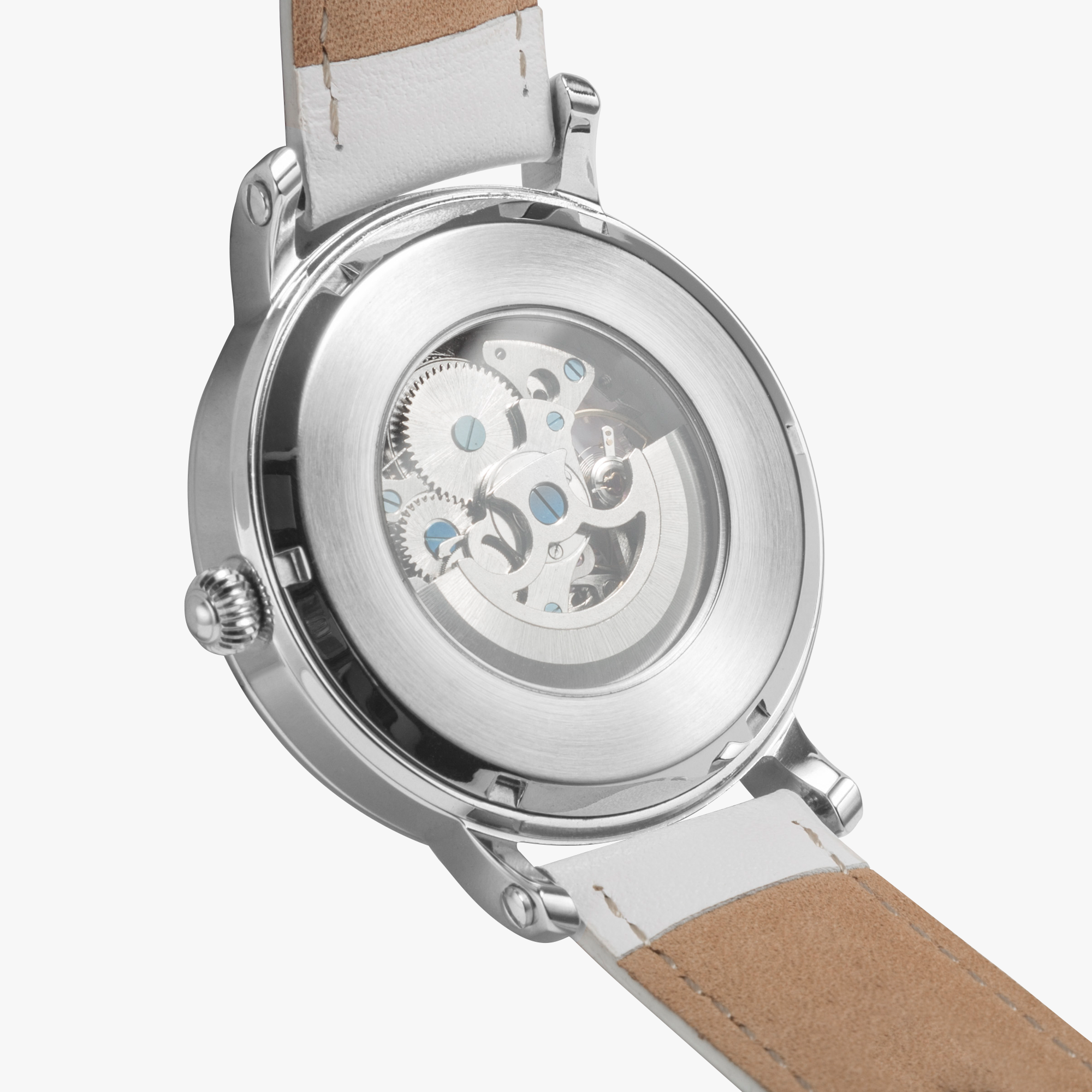 159. 46mm NESTDEER SPRING Unisex Automatic Watch (Silver)
