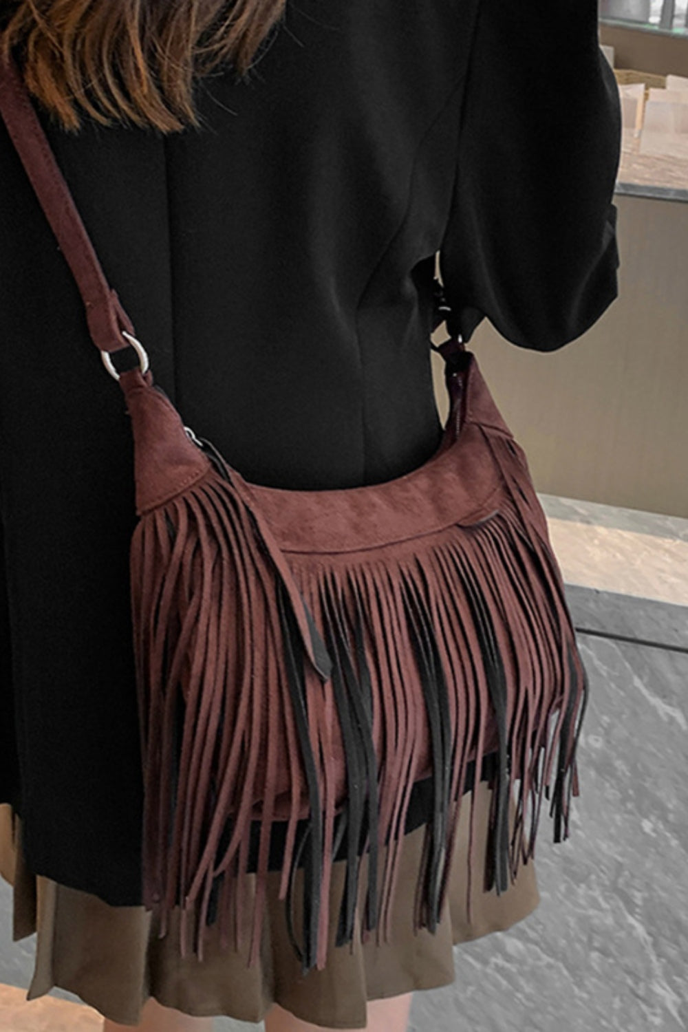 Suede Shoulder Bag