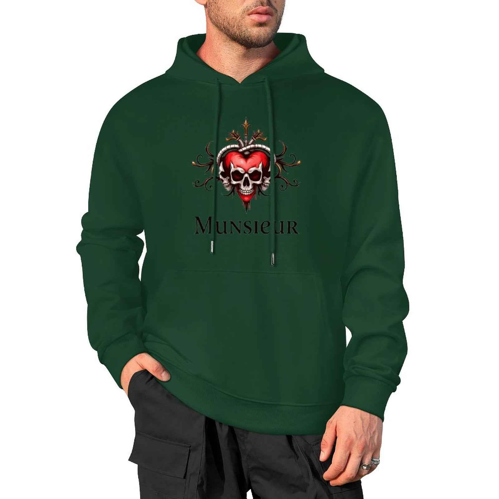 Deadly Love Hoodie | Heart Skull Gothic Streetwear | MUNSIEUR