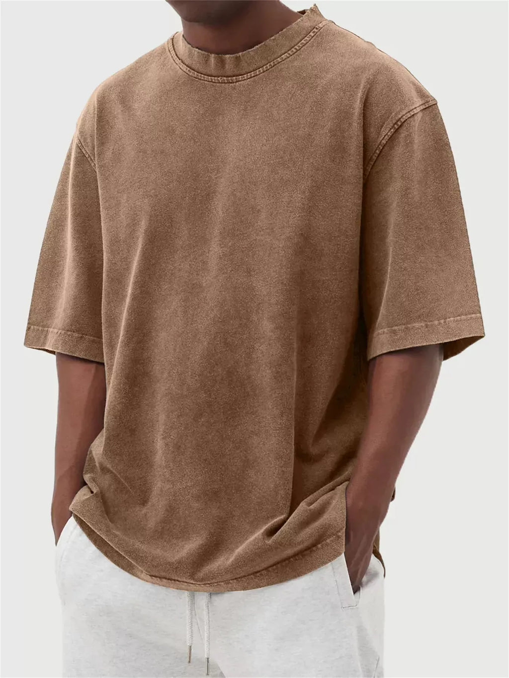 Men's Full Size Vintage Wash Oversized T-Shirt Plus Size