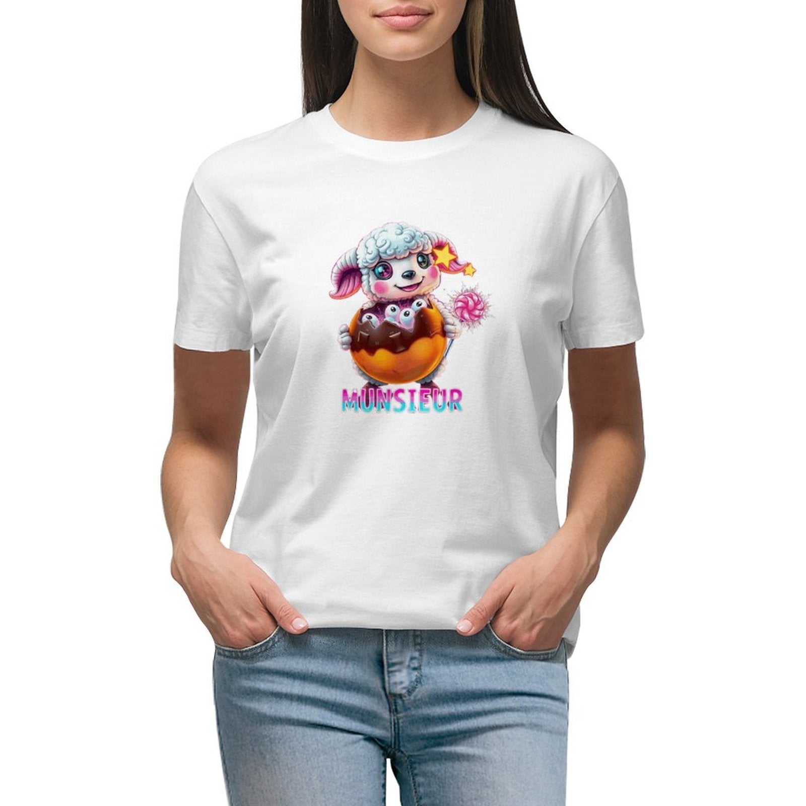 Munsieur Women's T-shirt "Lil Bo" Streetwear for Her