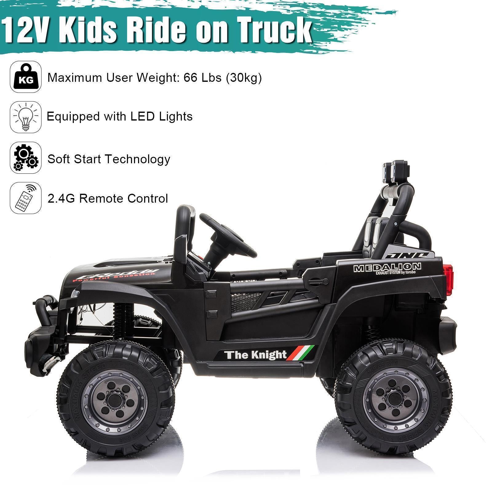 6 Colors Kids Ride-On Truck with Remote Control - Battery Powered Electric Car for Gifting