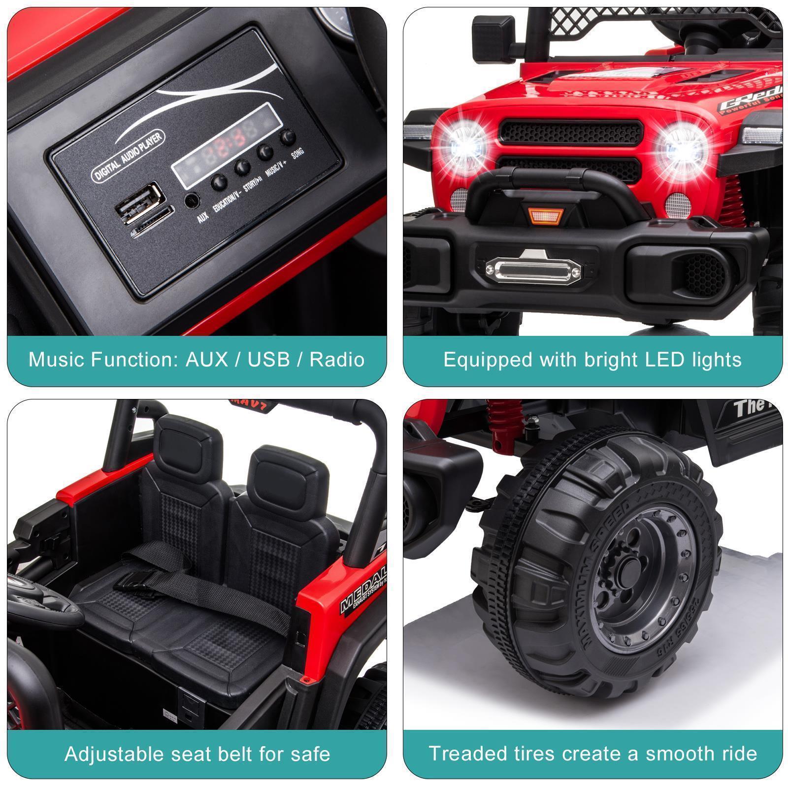 6 Colors Kids Ride-On Truck with Remote Control - Battery Powered Electric Car for Gifting
