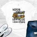 Weekend Forecast Camping with a Chance of Fishing Graphic Tee