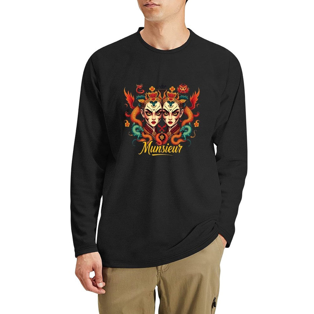 Munsieur Long Sleeve Tee for Men: Perfect for Layering and Standalone Wear