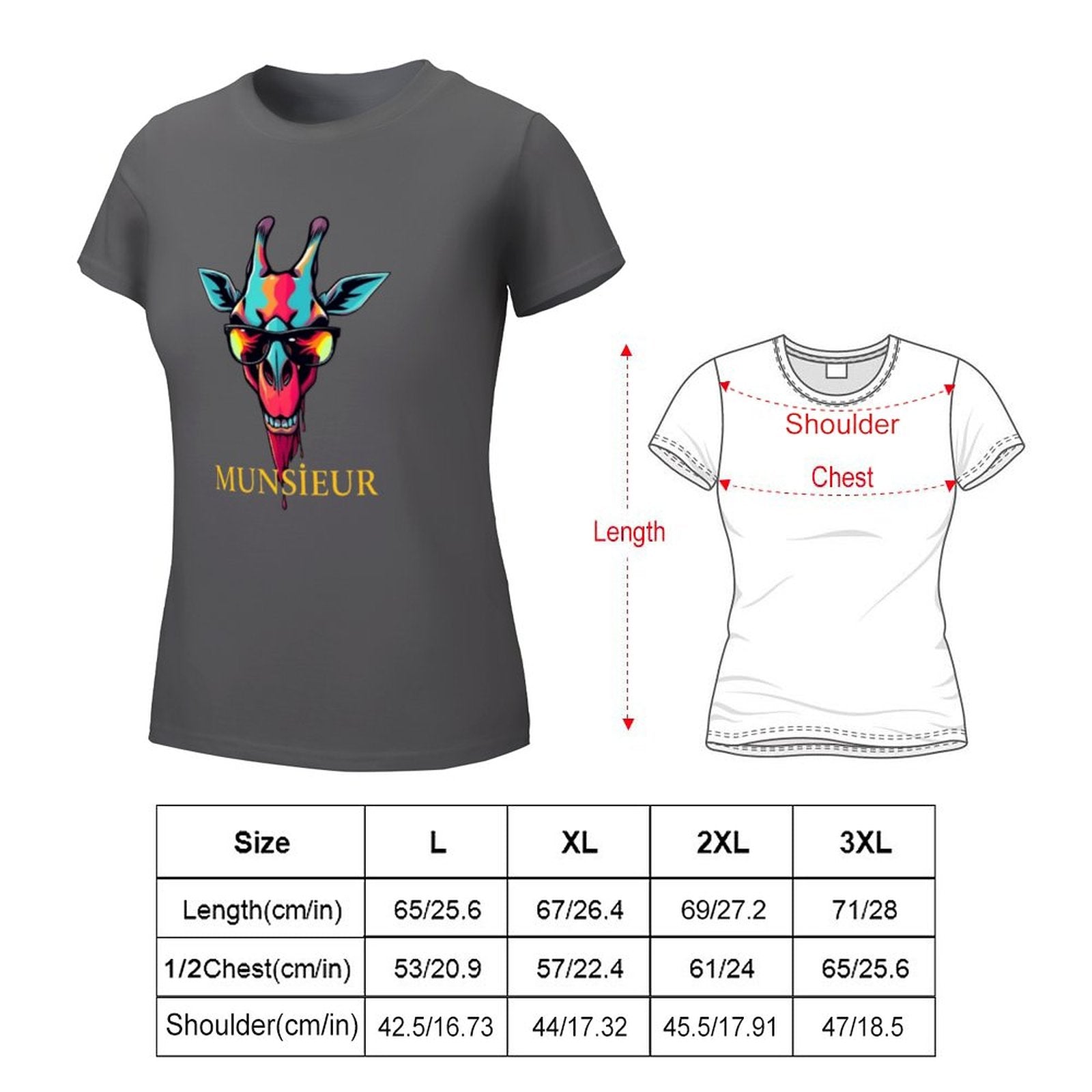 Munsieur T-Shirt for Women: Perfectly Tailored for Modern Confidence for Her