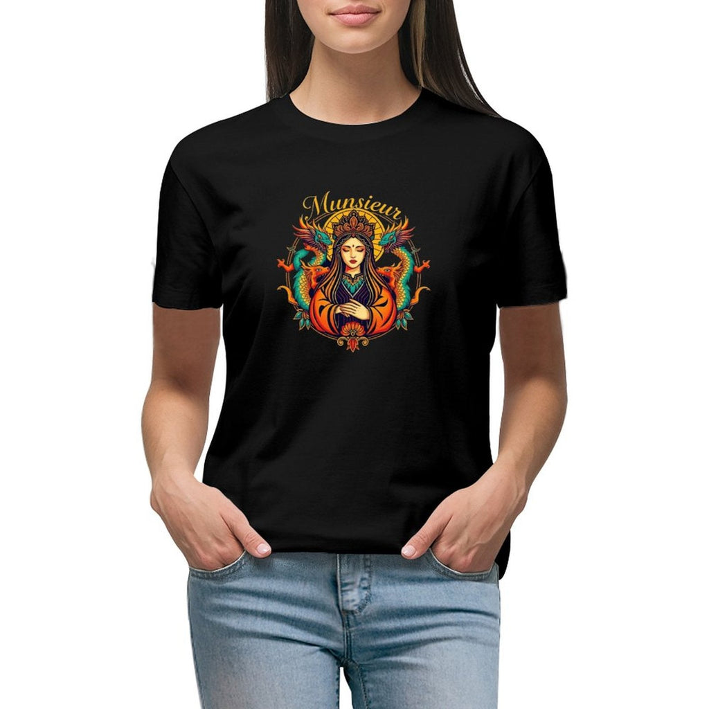 MUNSIEUR Premium Fit Timeless Luxury T-Shirt for Women