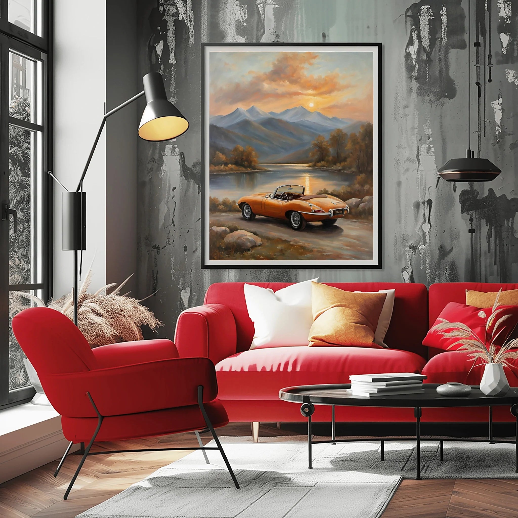 1961 E-Type Racing Beauty - Lakeside Edition | Poster Canvas