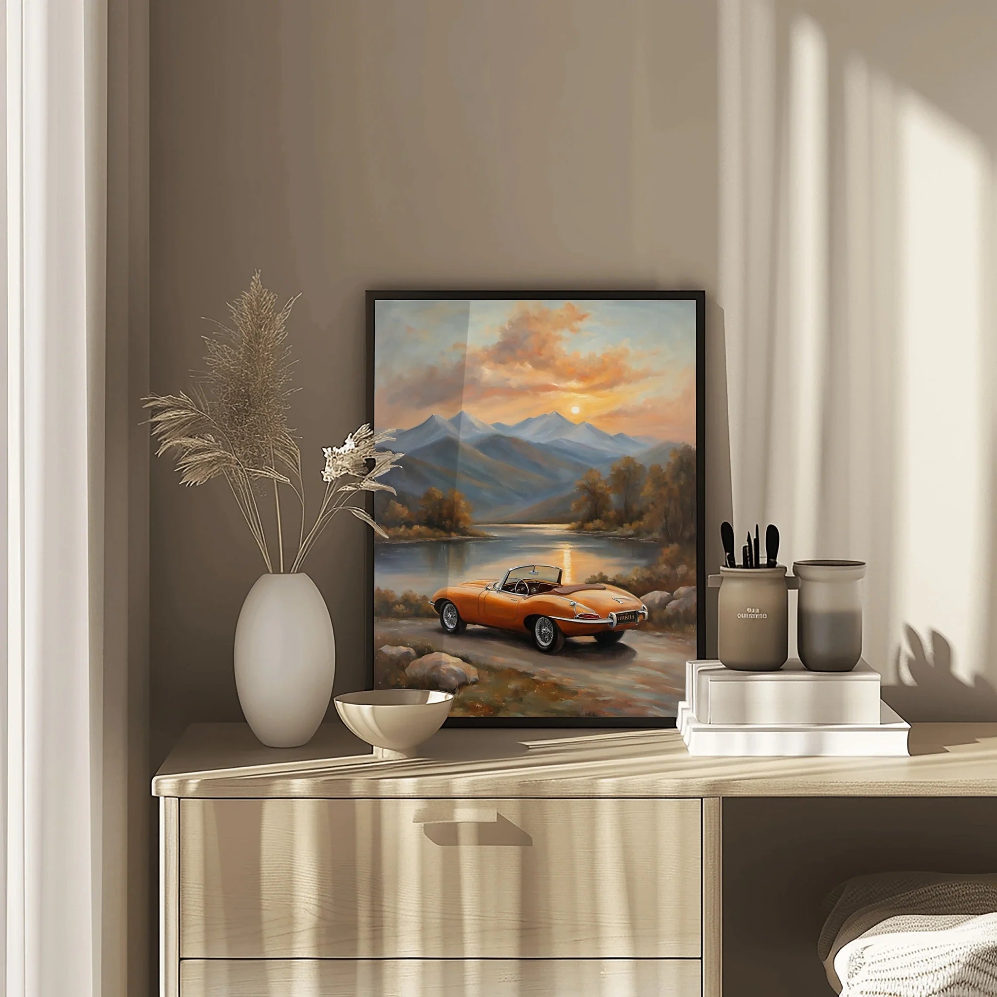 1961 E-Type Racing Beauty - Lakeside Edition | Poster Canvas